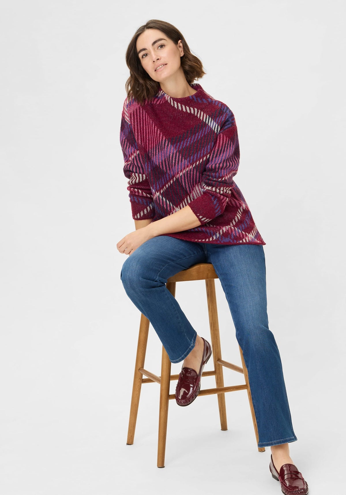 Plaid Statement Sweater