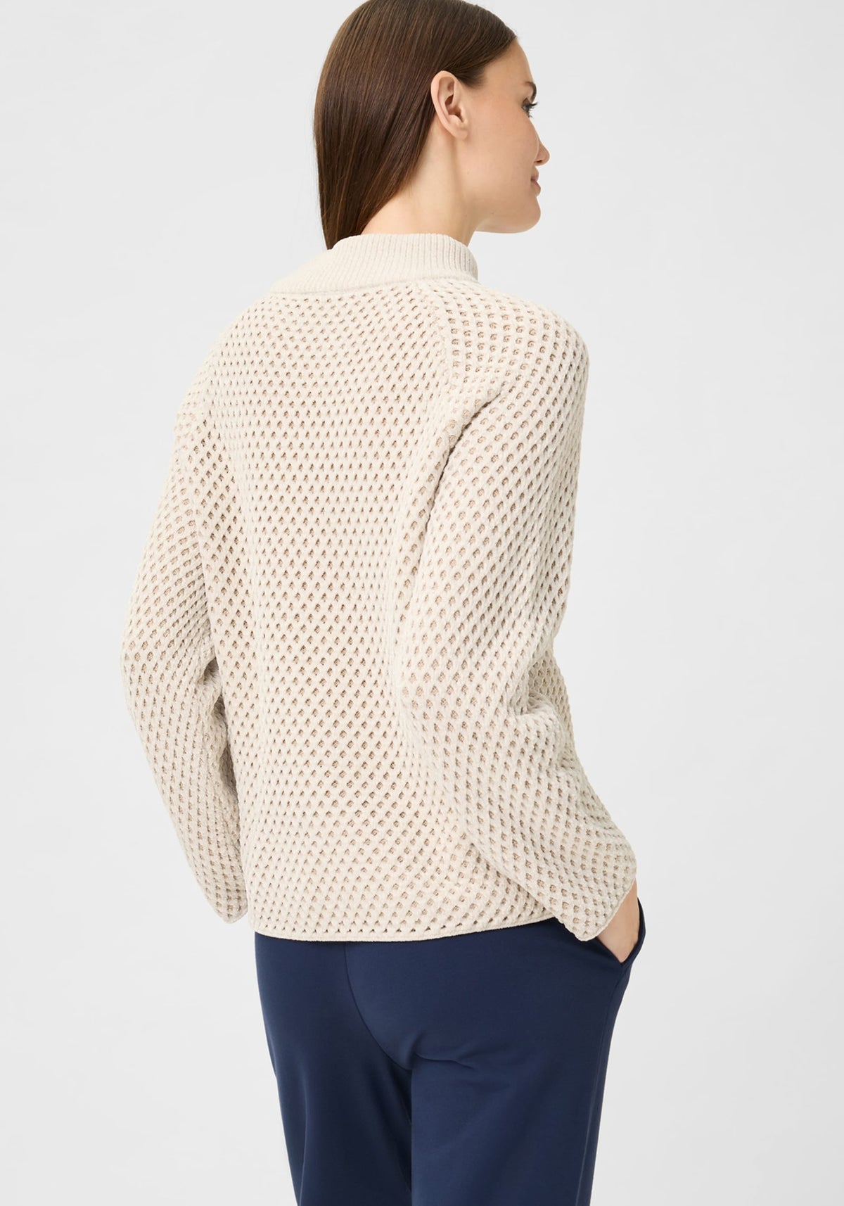 Chenille Novelty Mock Neck Sweater