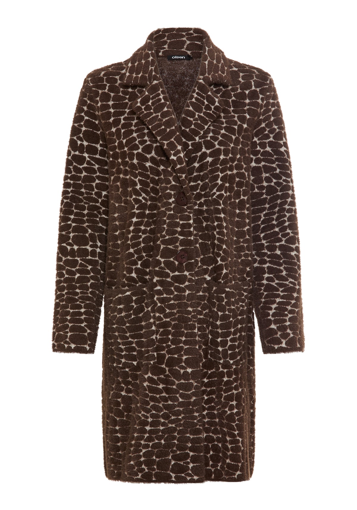 Longline Modern Animal Feather Coatigan