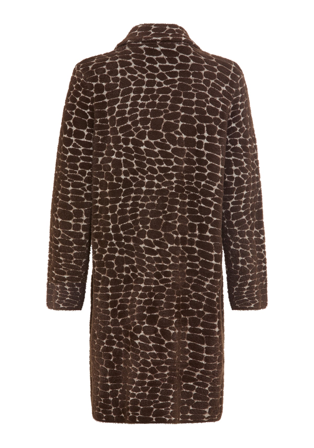 Longline Modern Animal Feather Coatigan