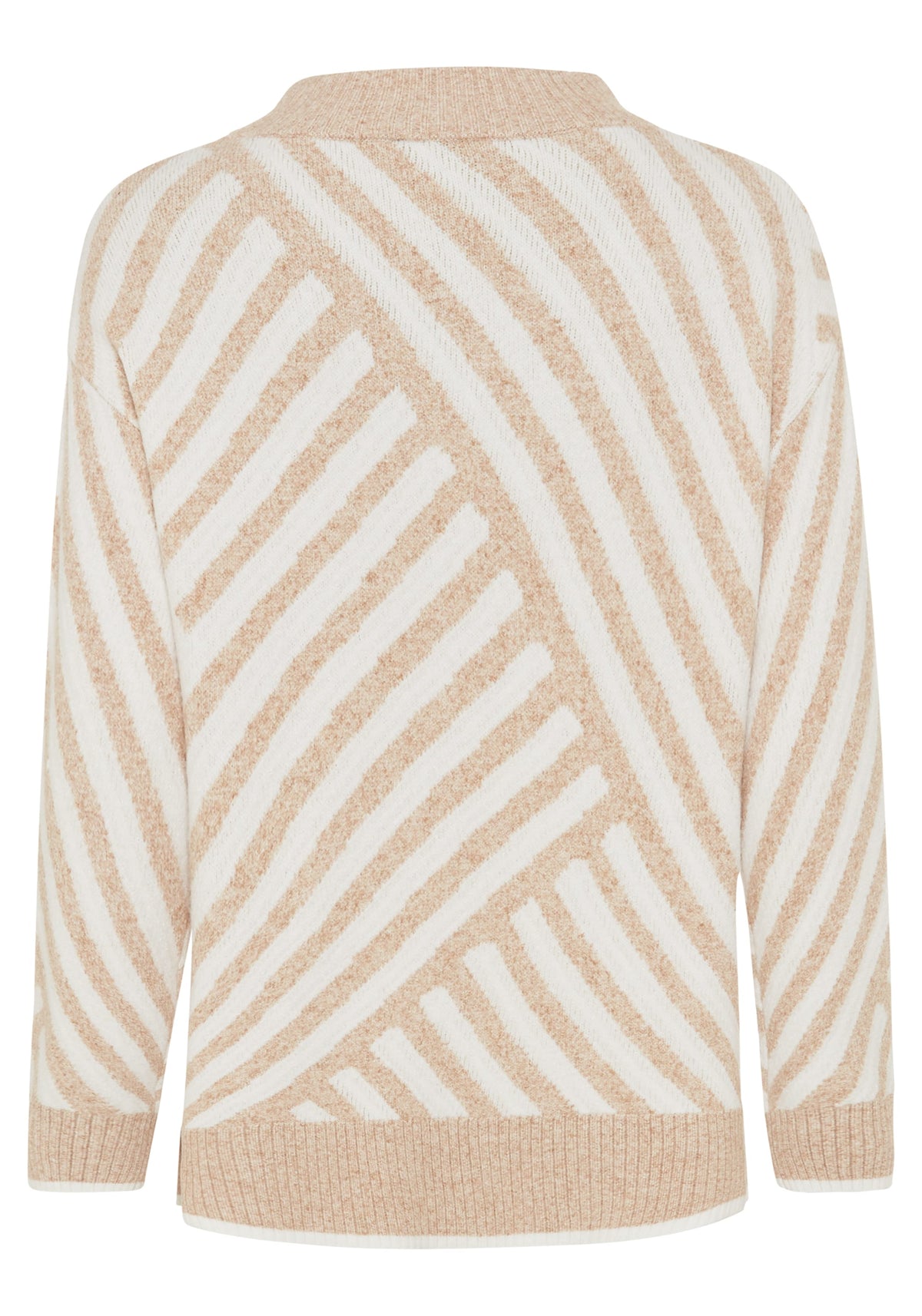 Pull tunique à rayures diagonales