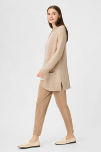 Pull tunique à rayures diagonales