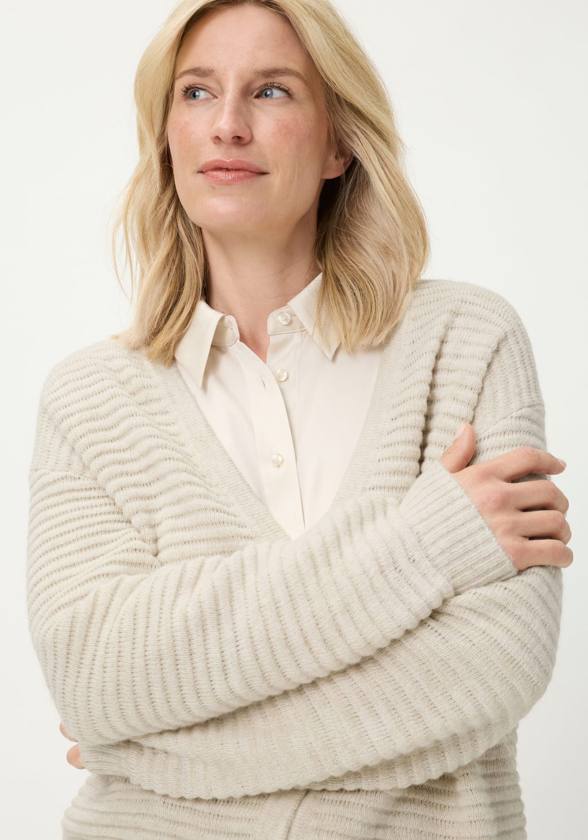 Cardigan en tricot côtelé