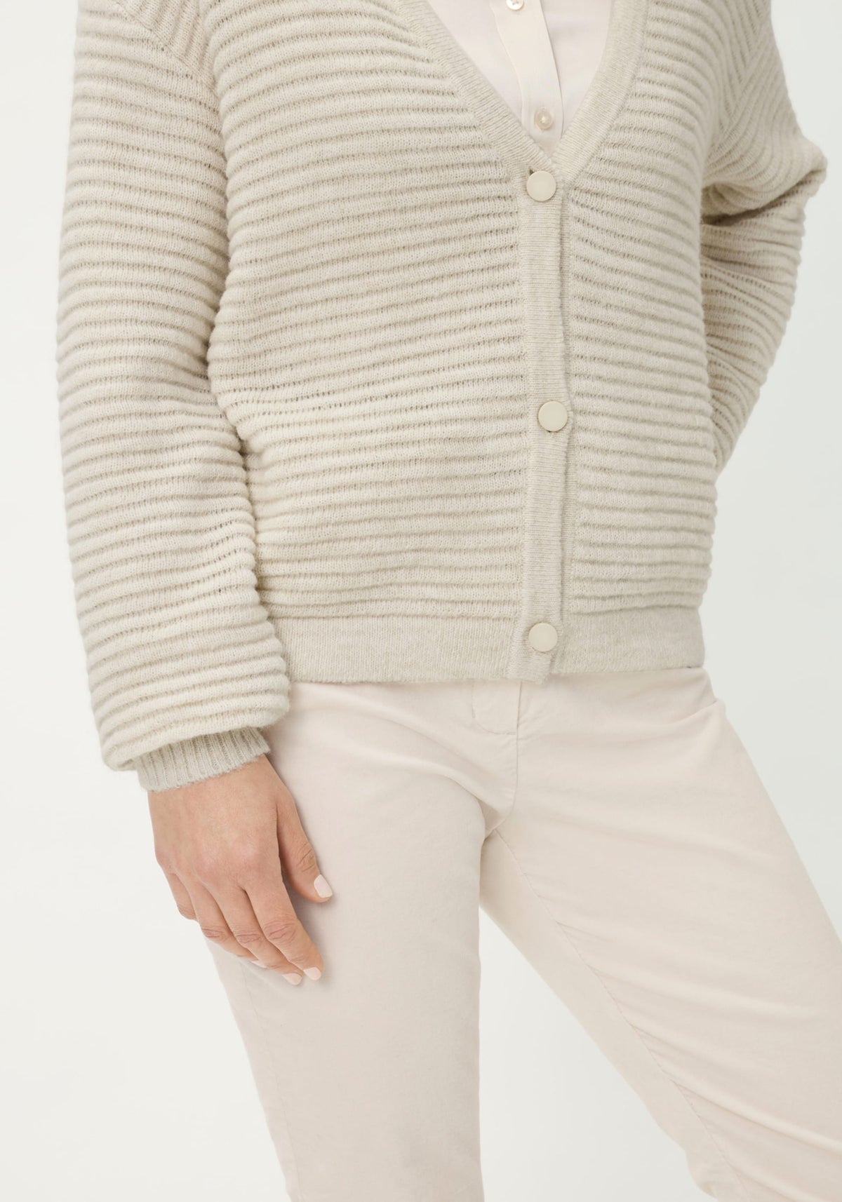 Cardigan en tricot côtelé