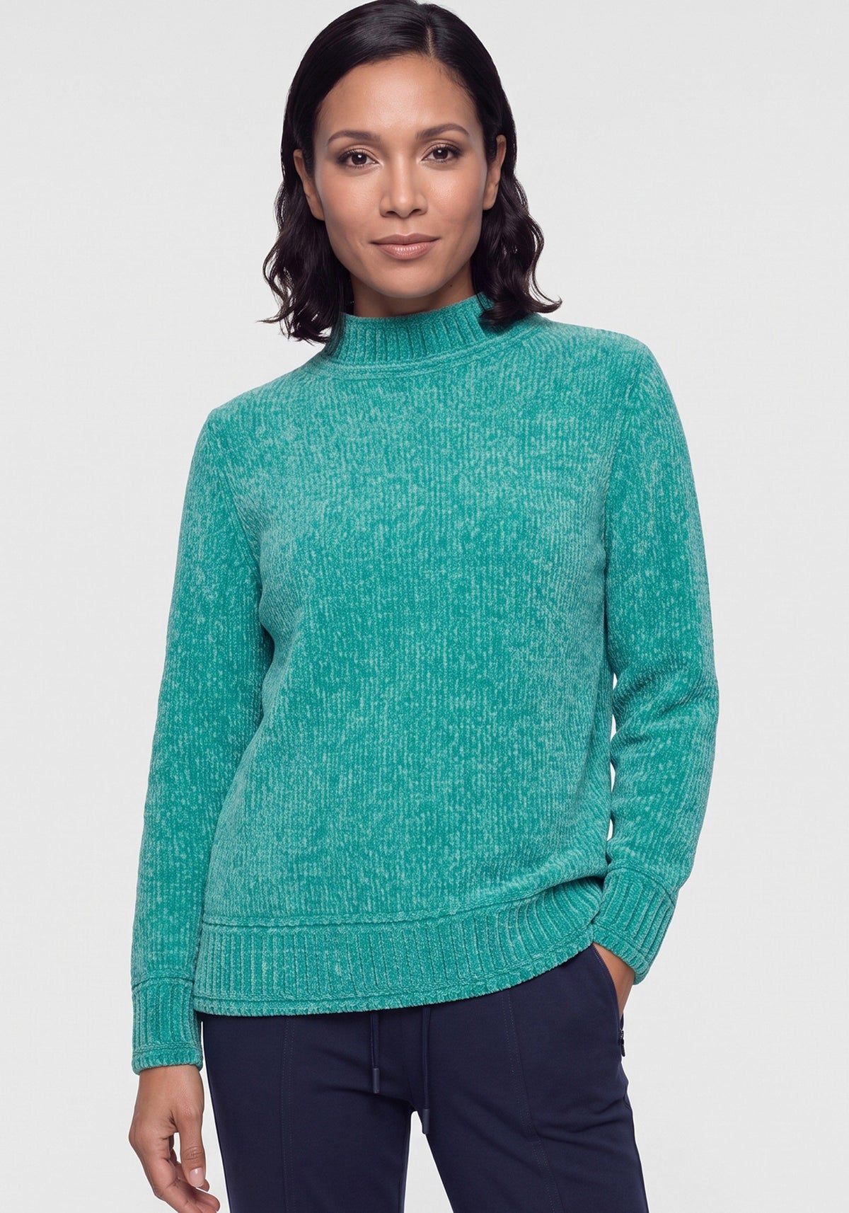 Chenille Mock Sweater