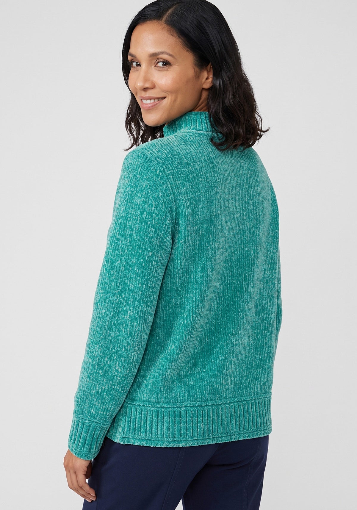 Chenille Mock Sweater