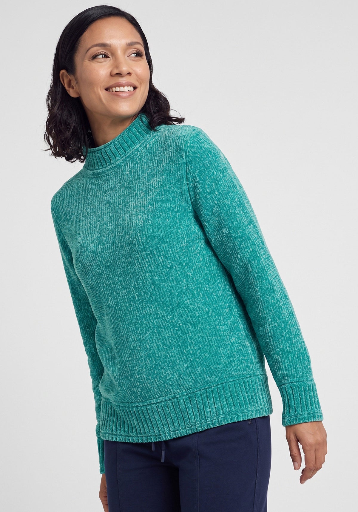 Chenille Mock Sweater