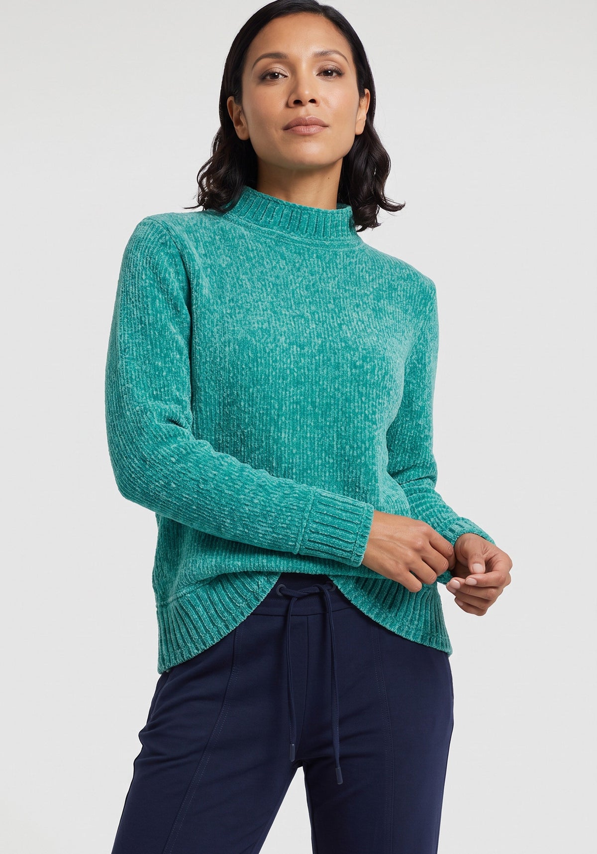 Chenille Mock Sweater