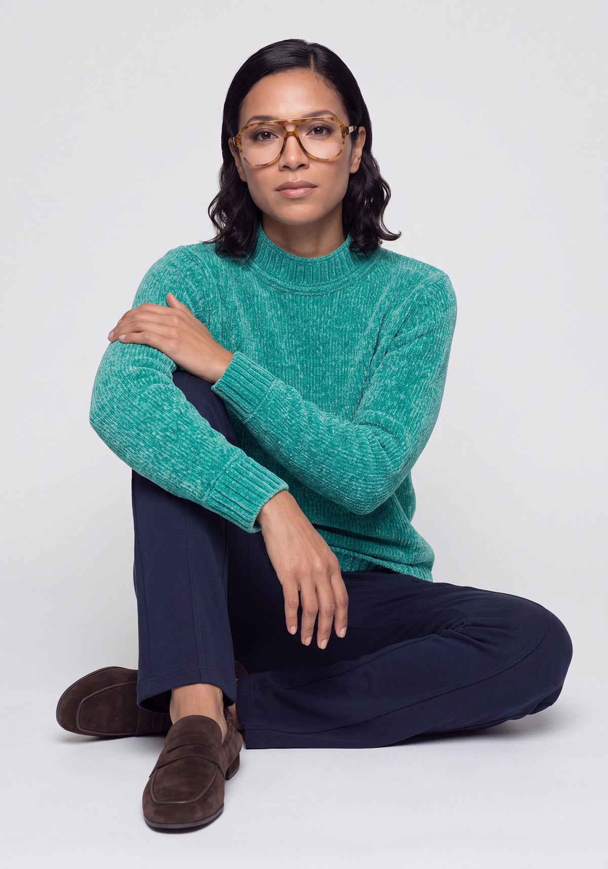 Chenille Mock Sweater