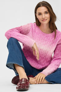 Ombré Cable Knit Sweater