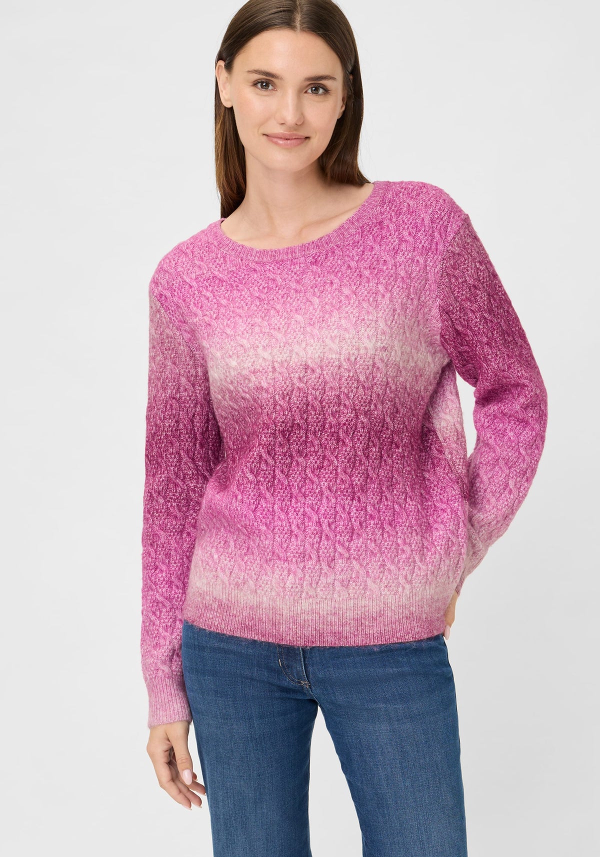 Ombré Cable Knit Sweater