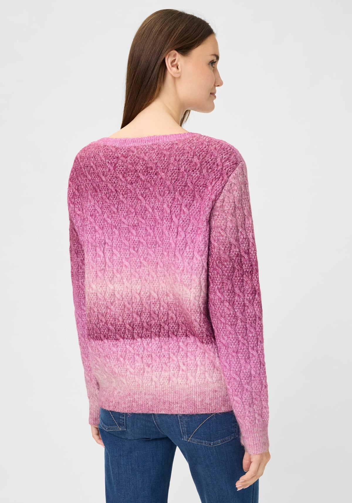 Ombré Cable Knit Sweater