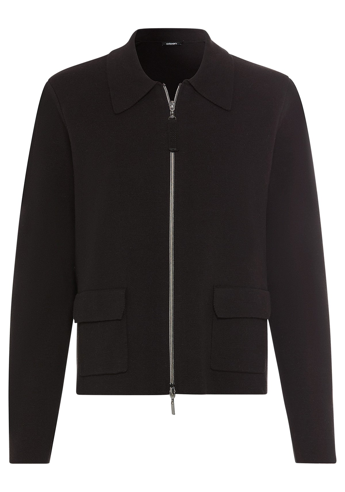 Cardigan zippé à collet