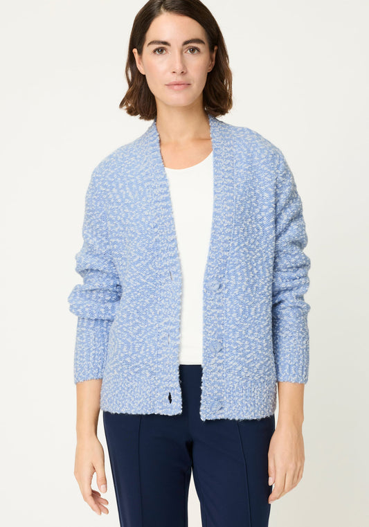 Cardigan en bouclette bicolore