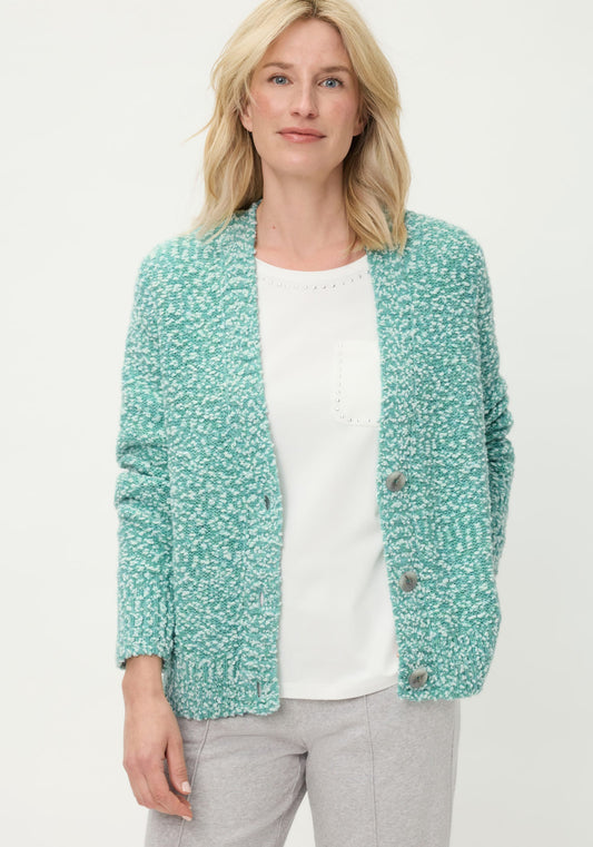 Two-Tone Boucle Cardigan
