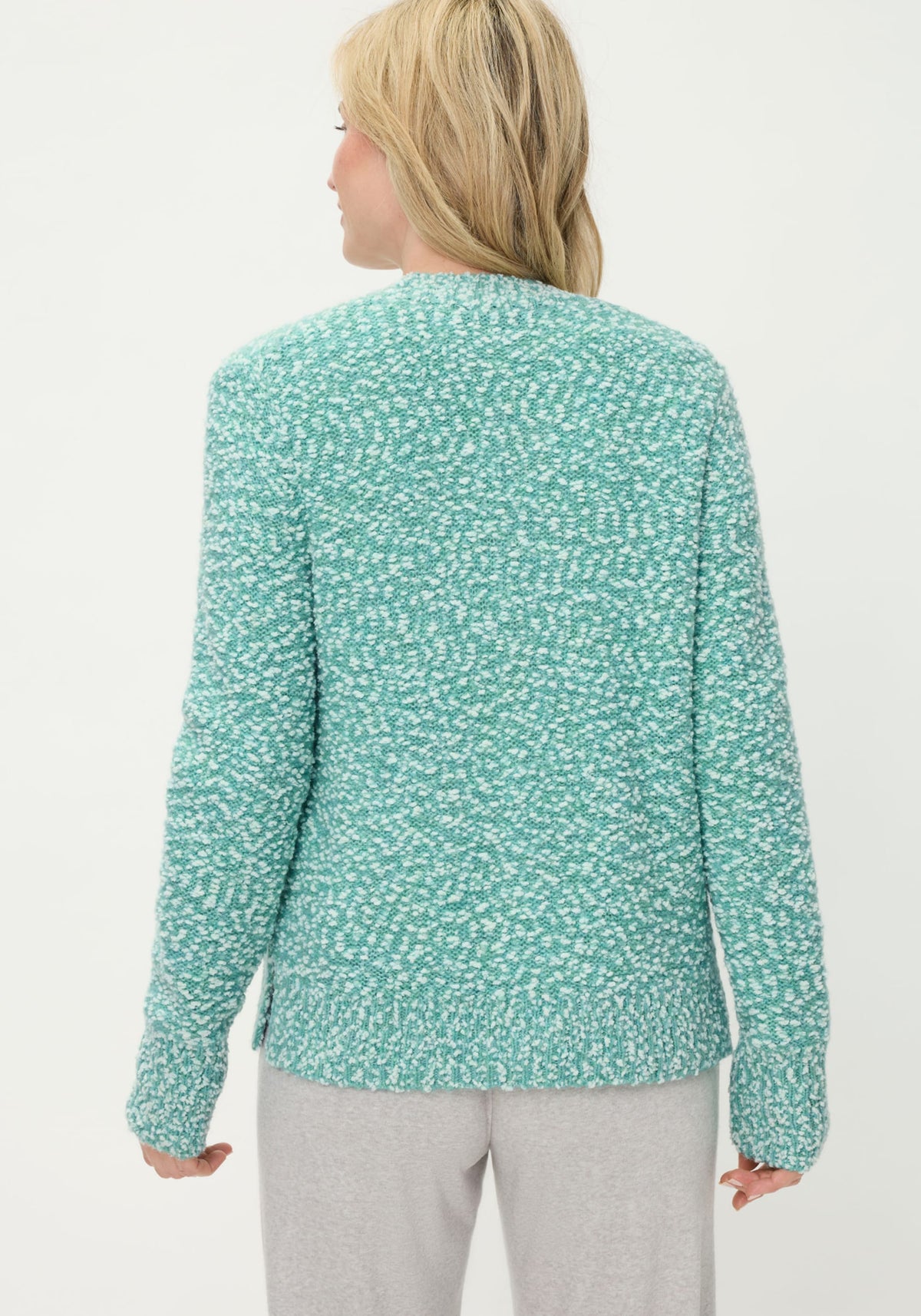 Cardigan en bouclette bicolore