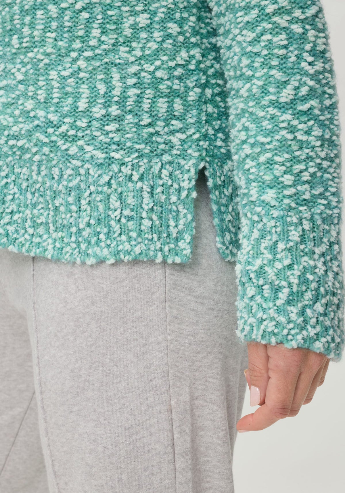 Cardigan en bouclette bicolore