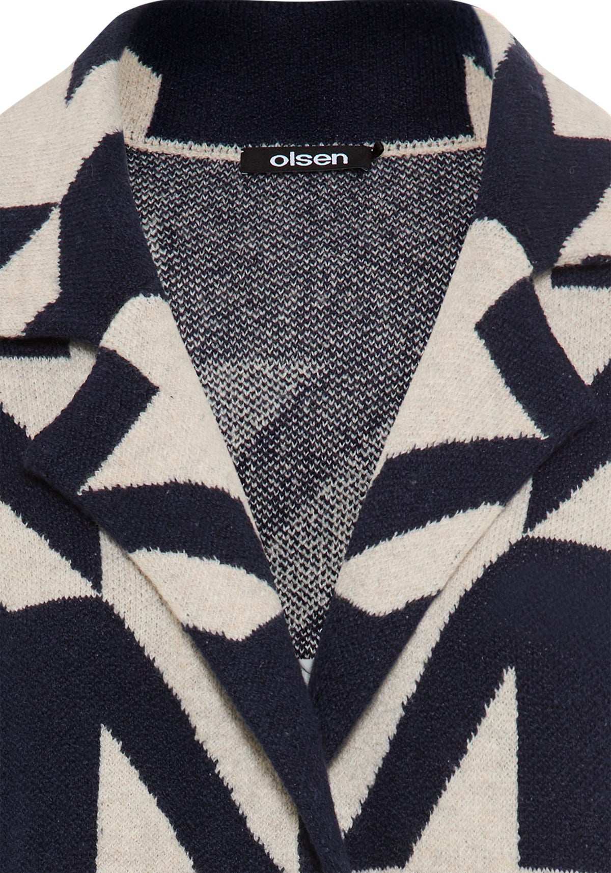 Longline Houndstooth Statement Cardigan