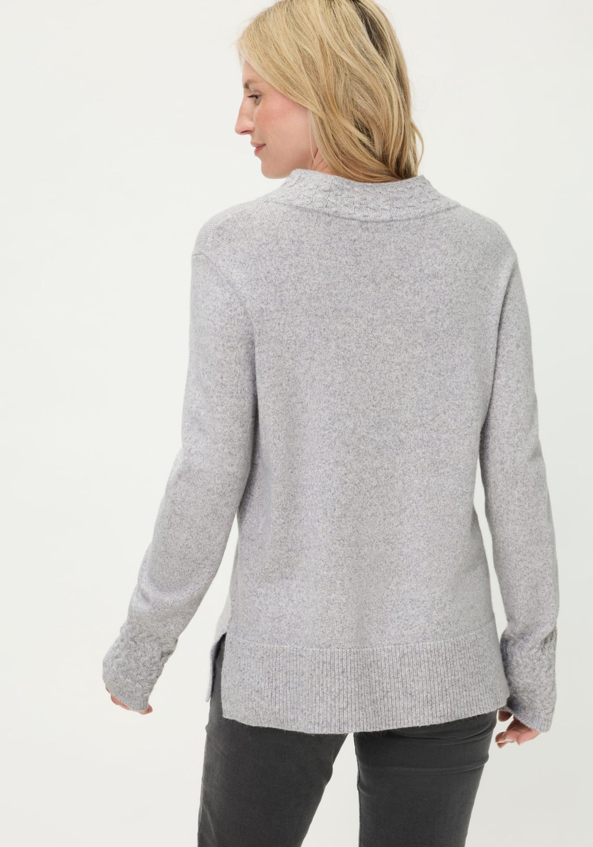 Col ras du cou en maille mélangée