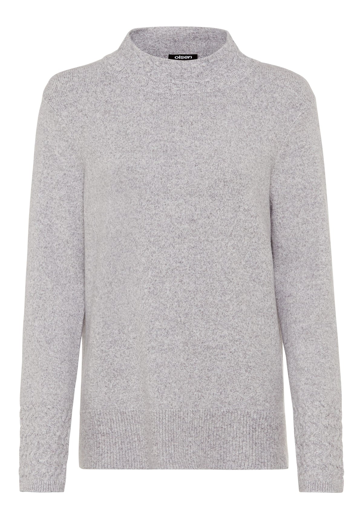 Col ras du cou en maille mélangée