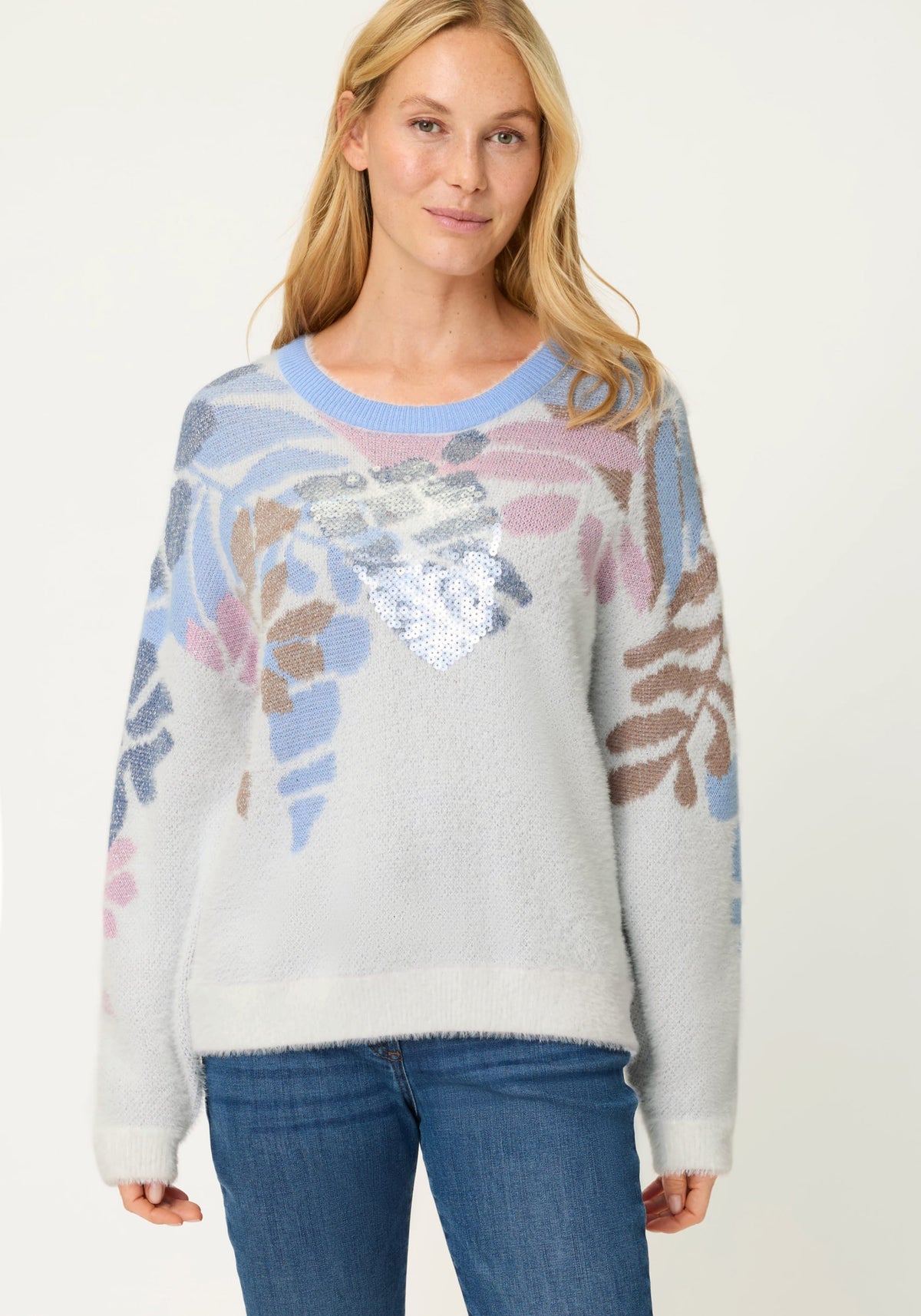 Floral Plush Sweater