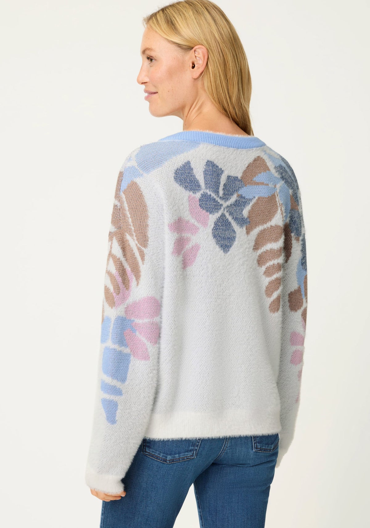 Floral Plush Sweater