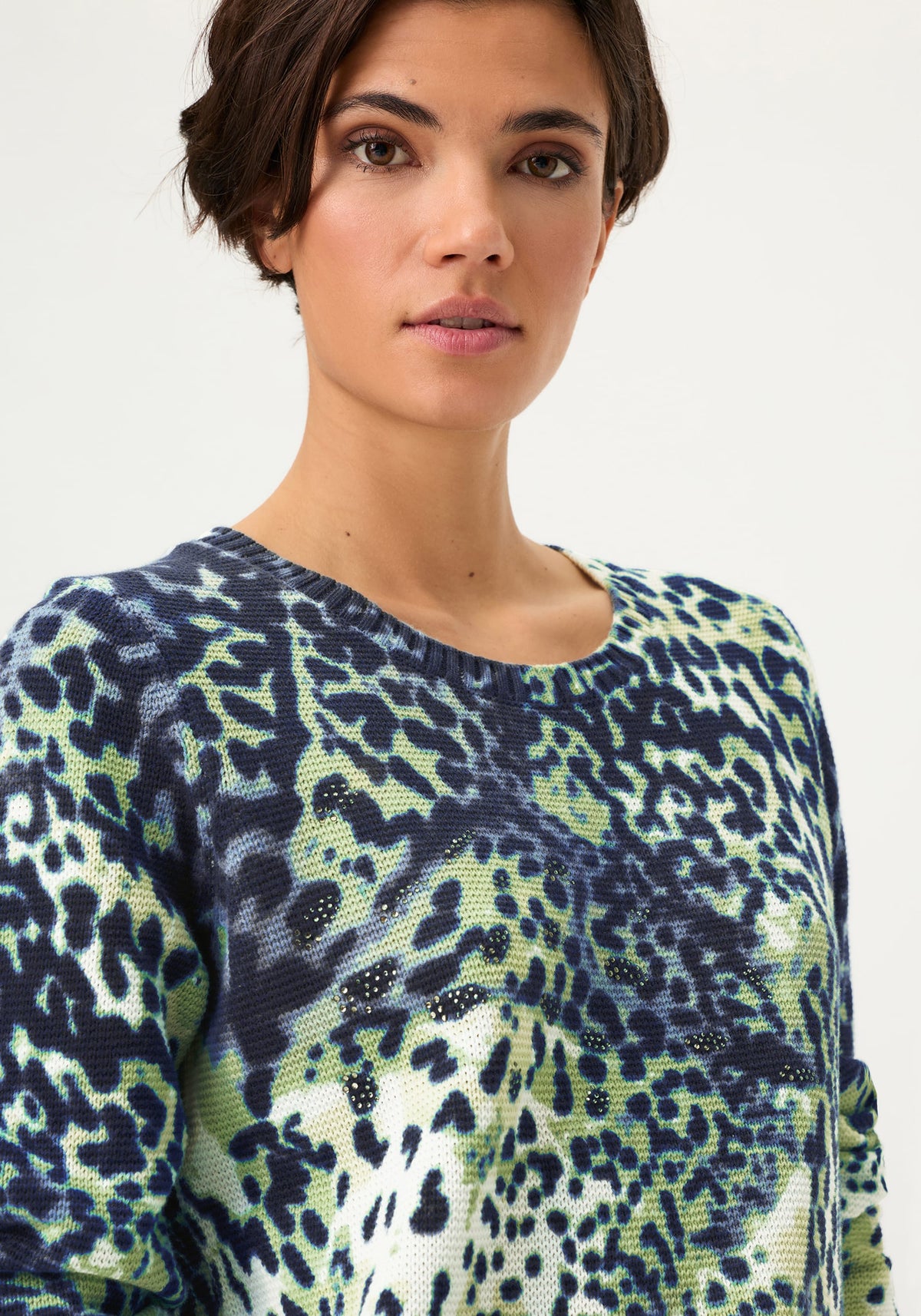 Animal Print Camo Sweater