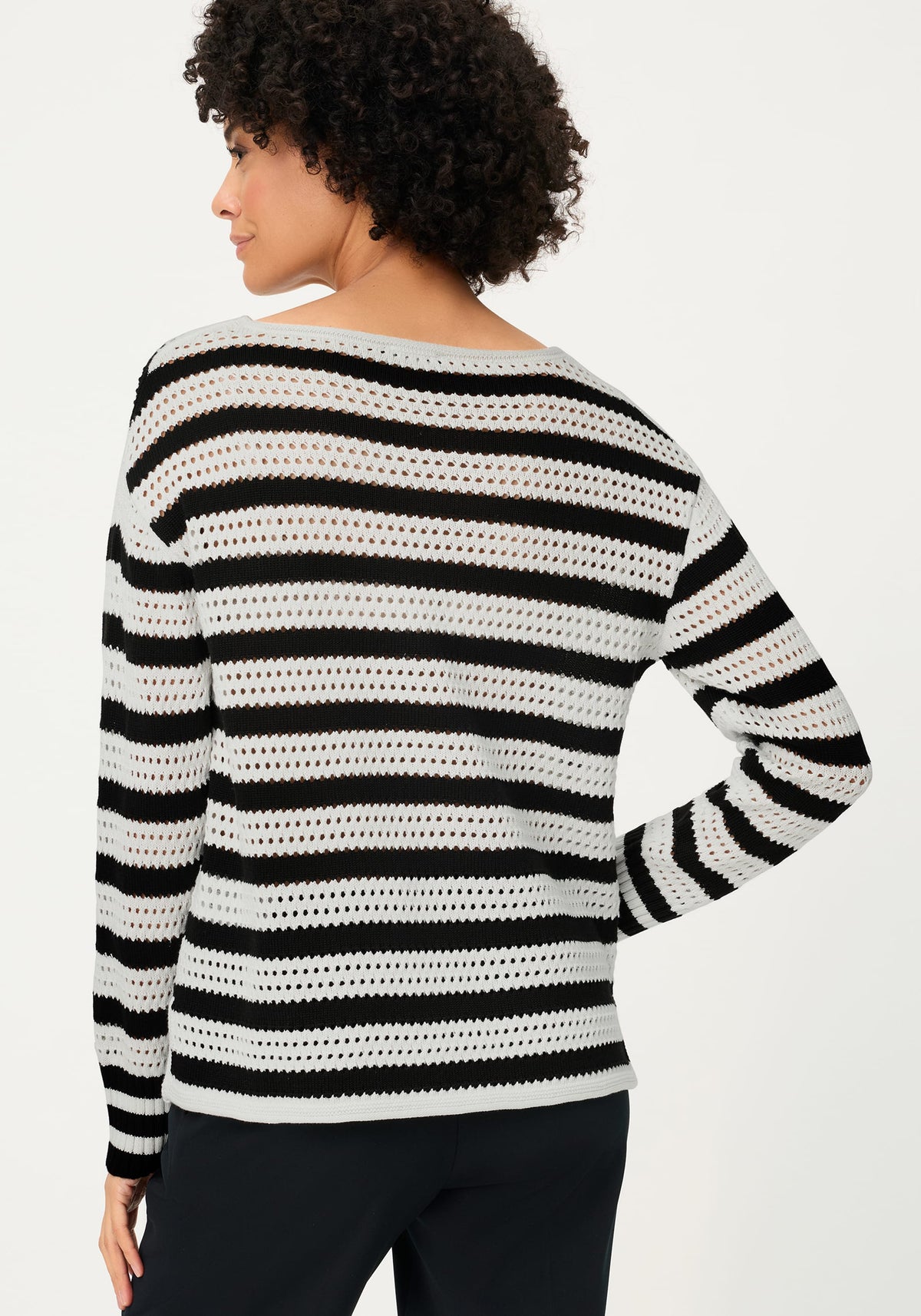 Abstract Open Knit Sweater