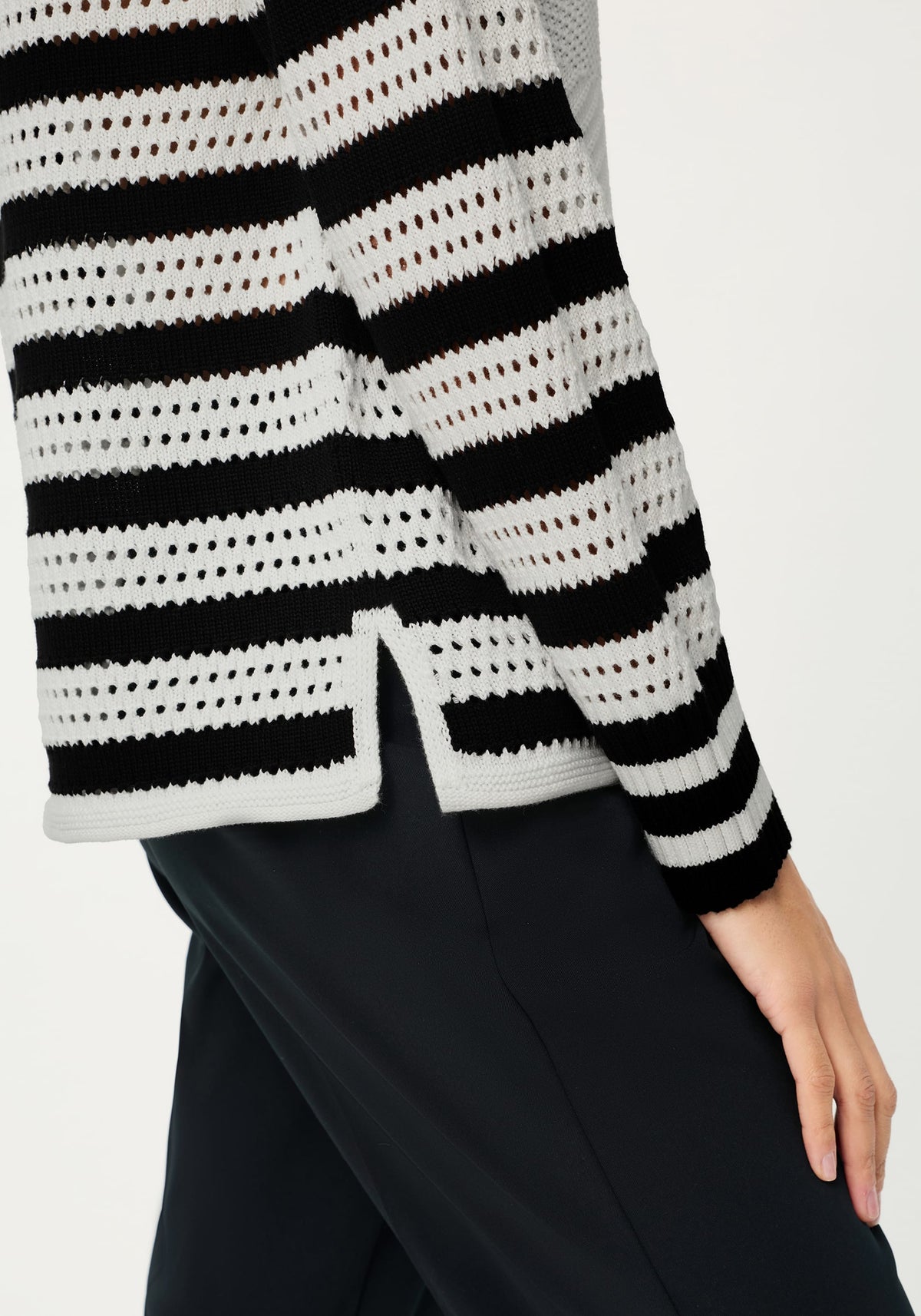 Abstract Open Knit Sweater