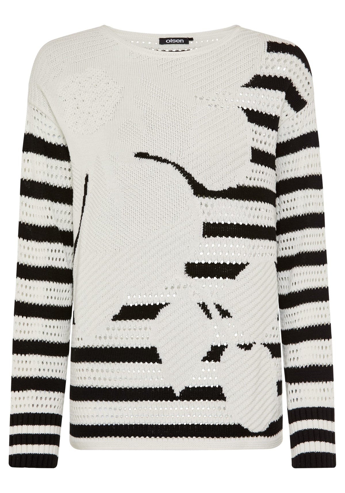 Abstract Open Knit Sweater