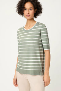 Pull rayé à manches courtes