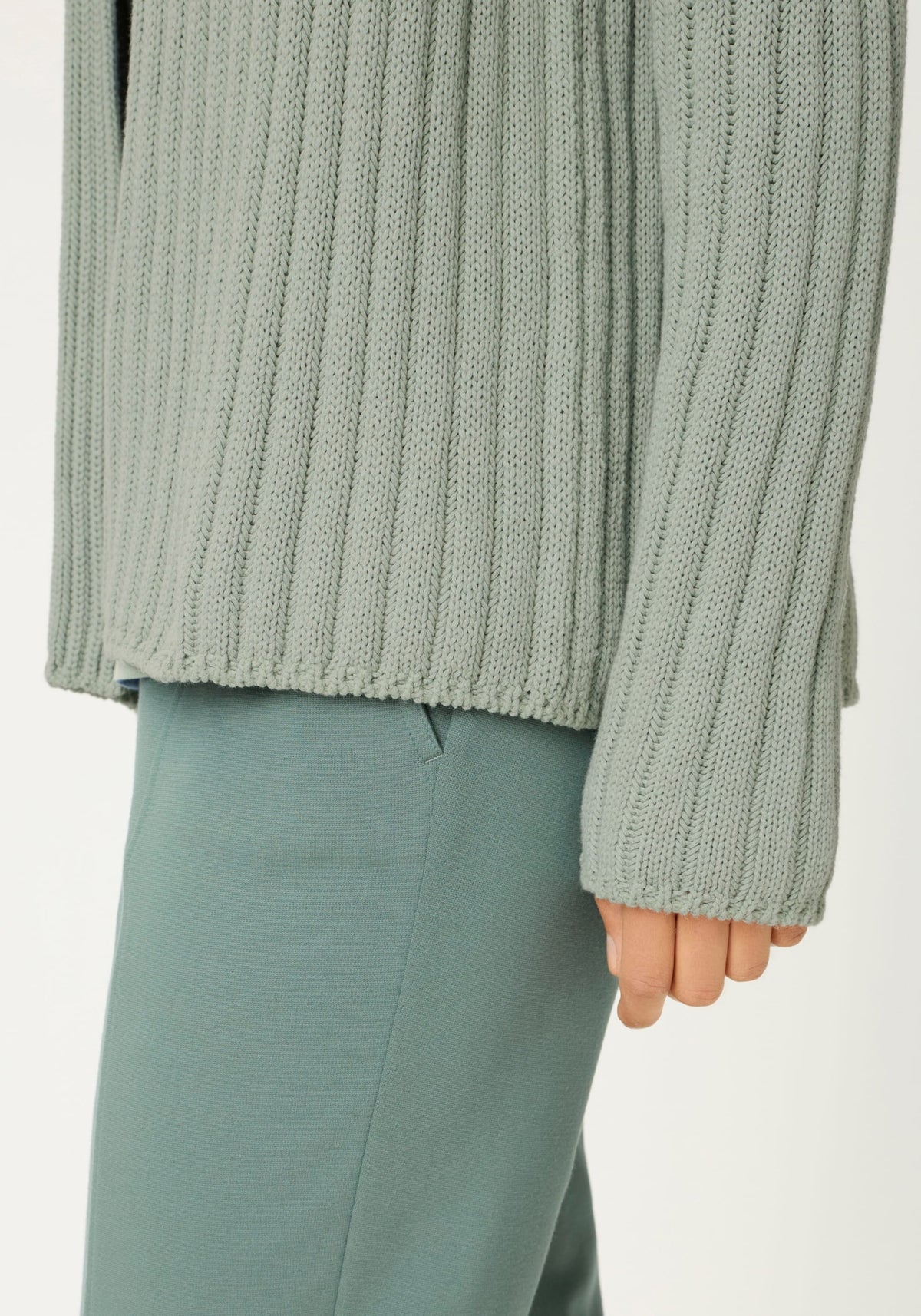 Rib Knit Open Front Cardigan