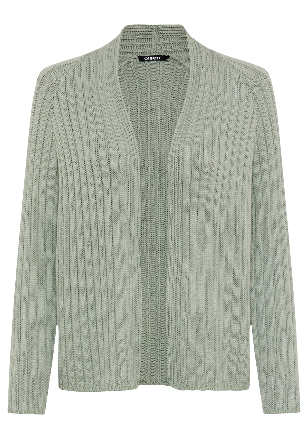 Rib Knit Open Front Cardigan