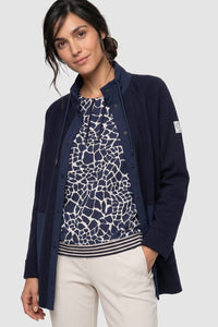 Cardigan sportif en maille factice