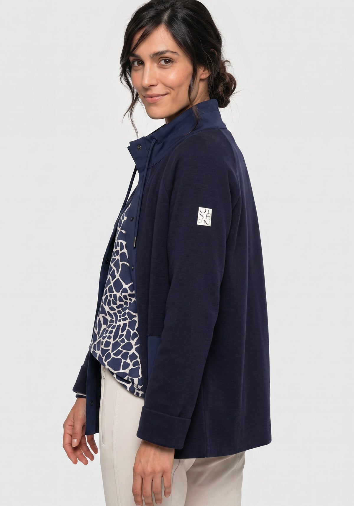 Sporty Mock Knit Cardigan