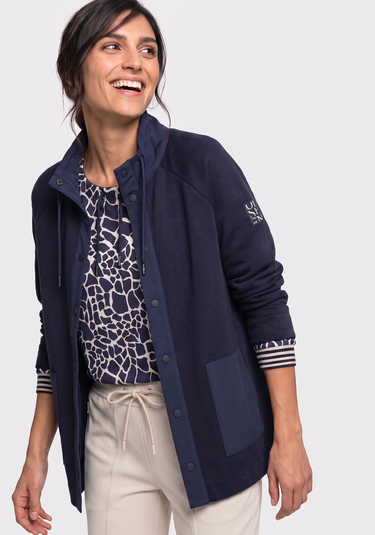 Cardigan sportif en maille factice