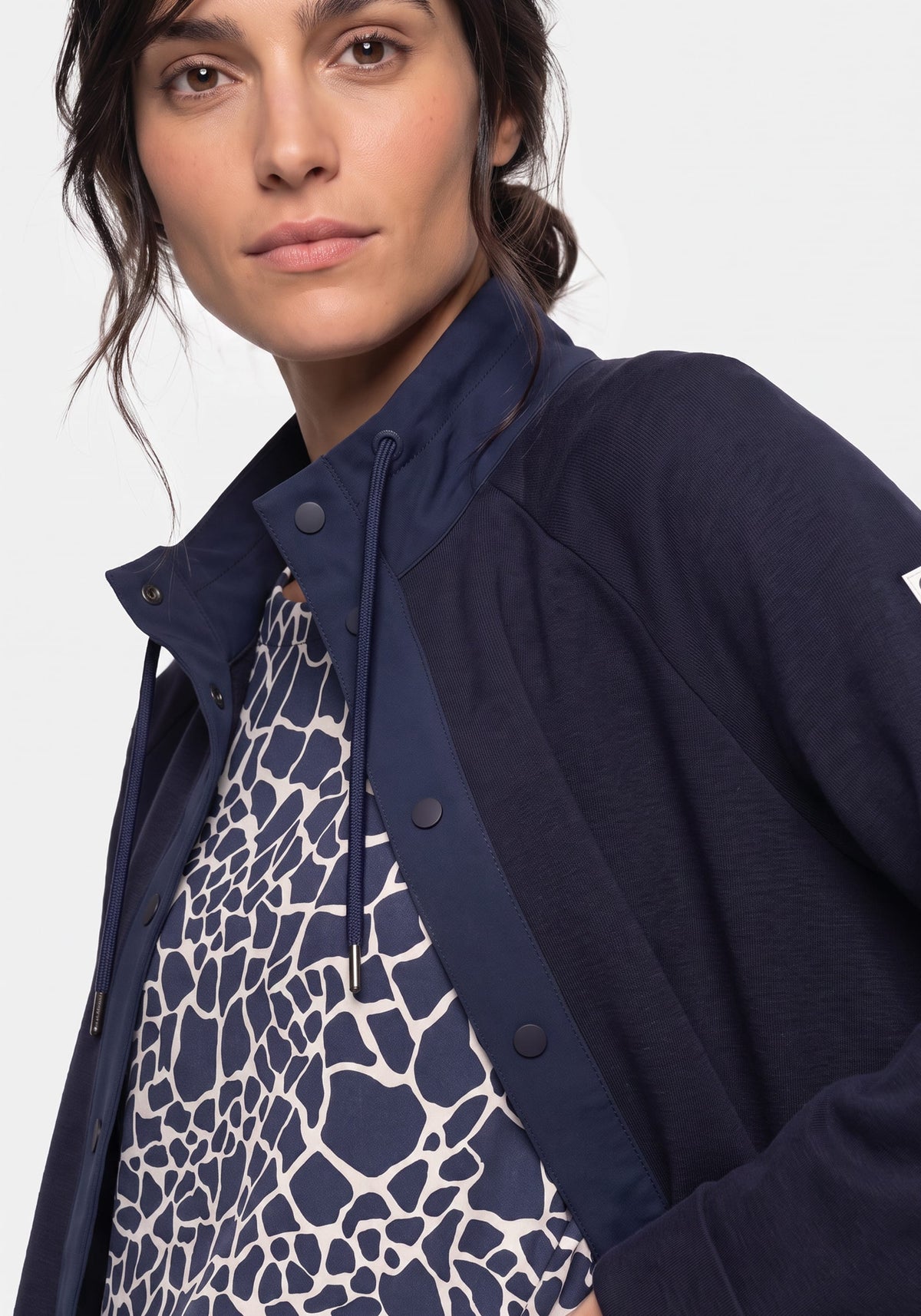 Sporty Mock Knit Cardigan