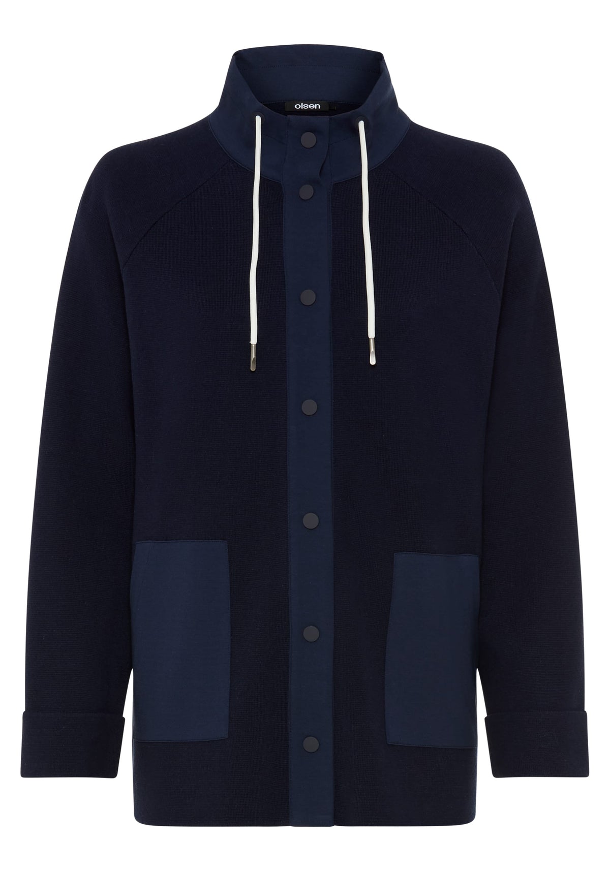 Sporty Mock Knit Cardigan