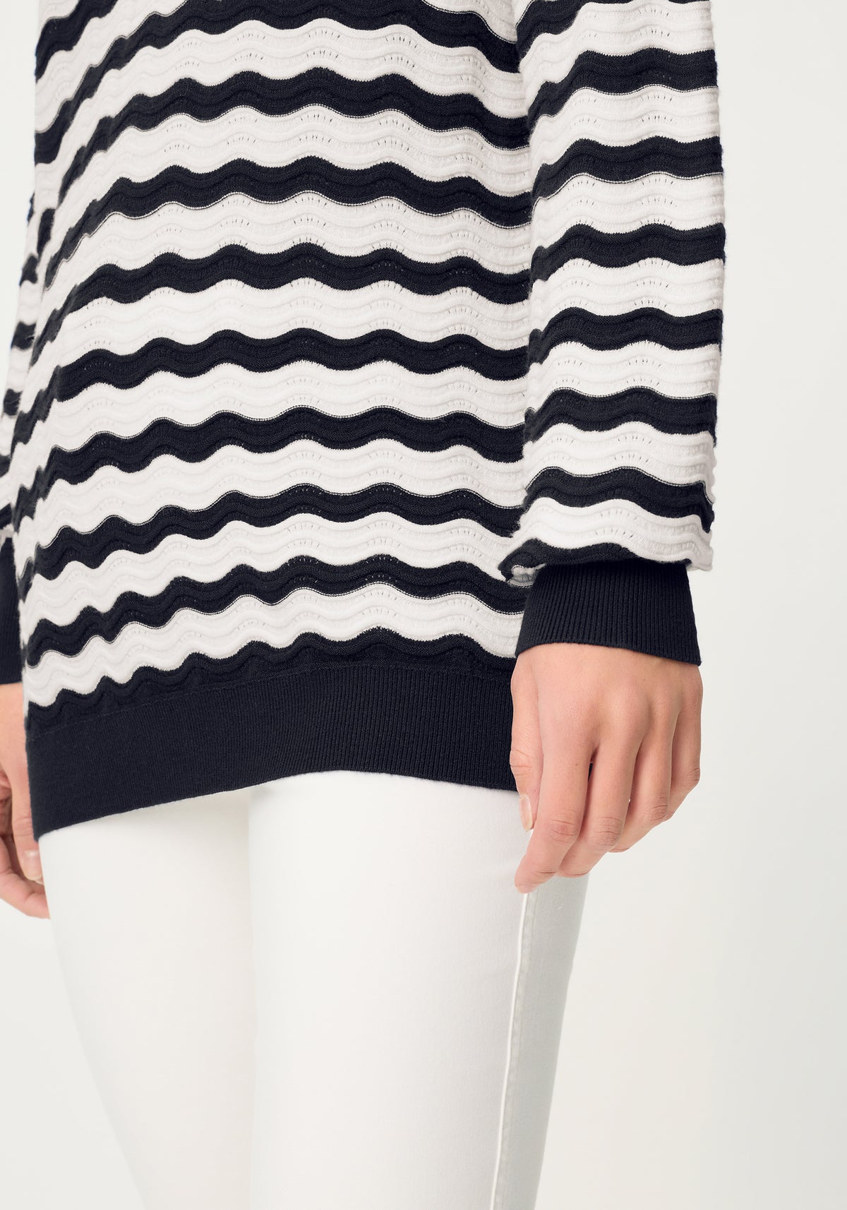 Wave Ajour Knit Sweater