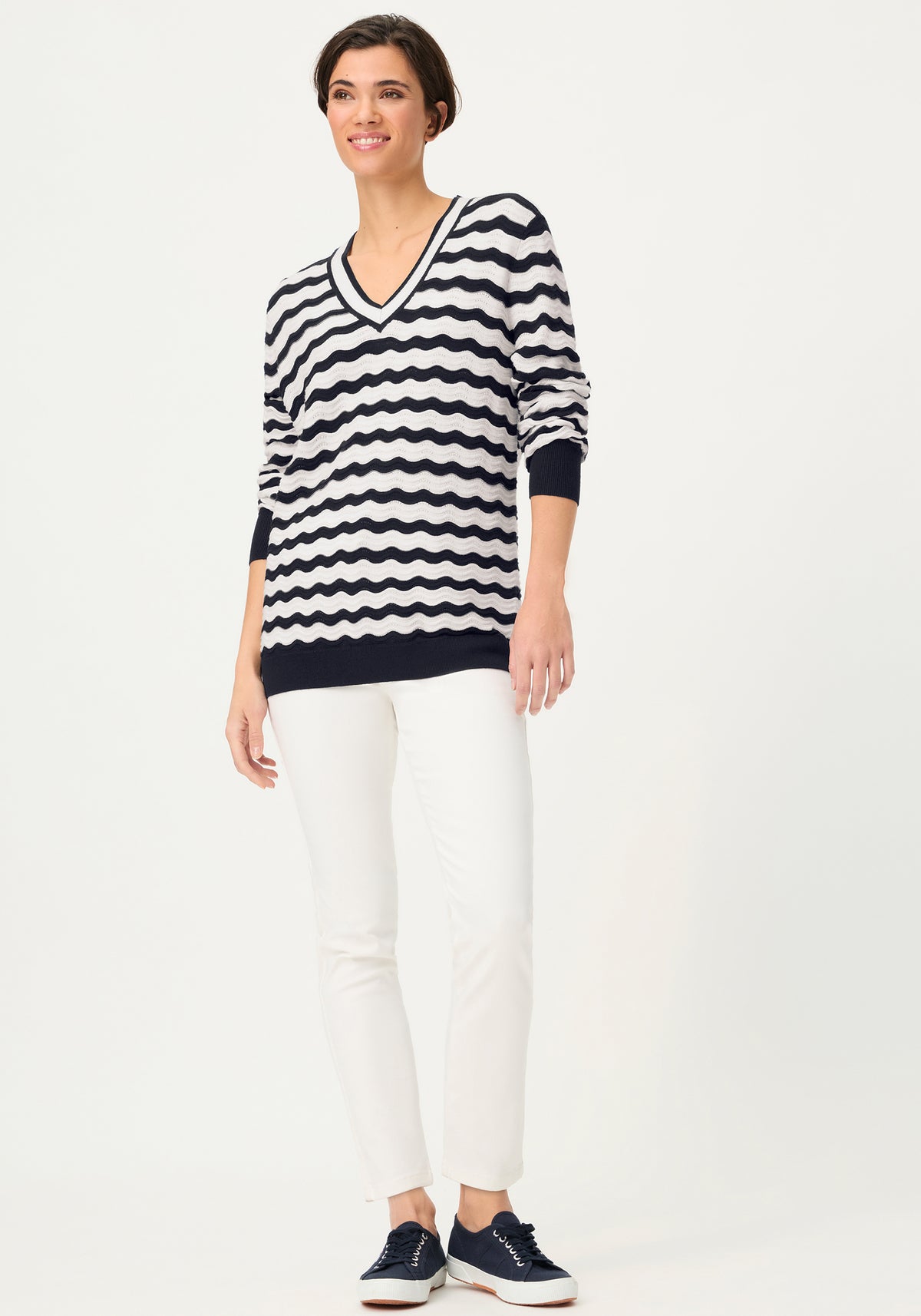 Wave Ajour Knit Sweater