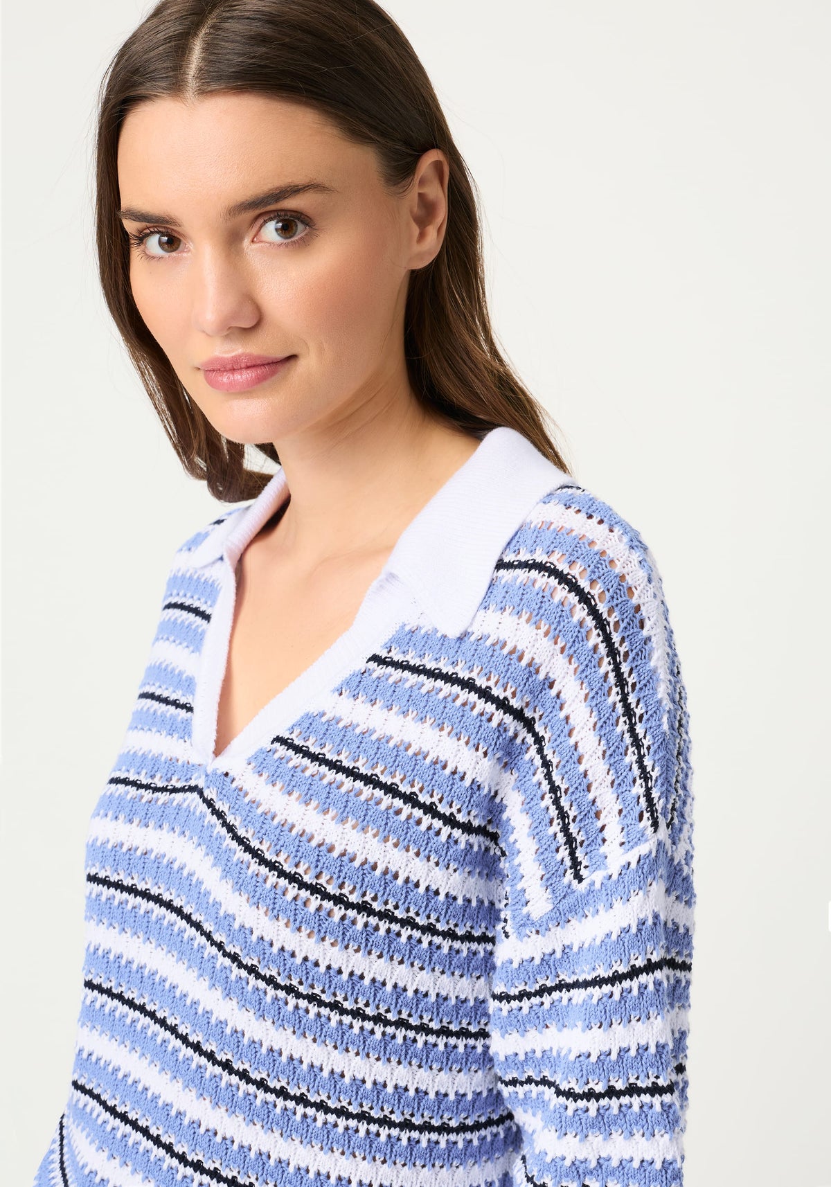 Stripe Polo Sweater