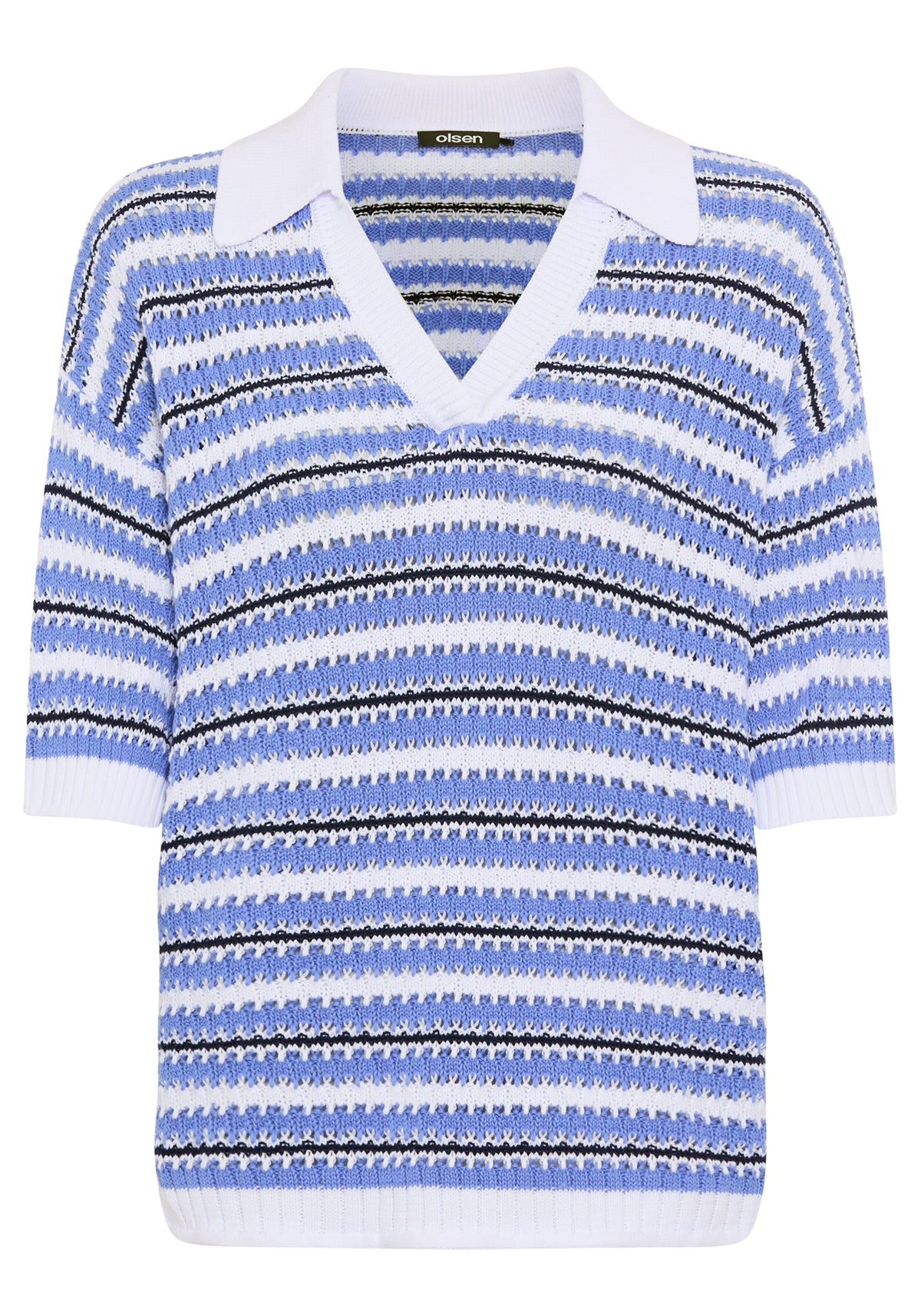 Stripe Polo Sweater