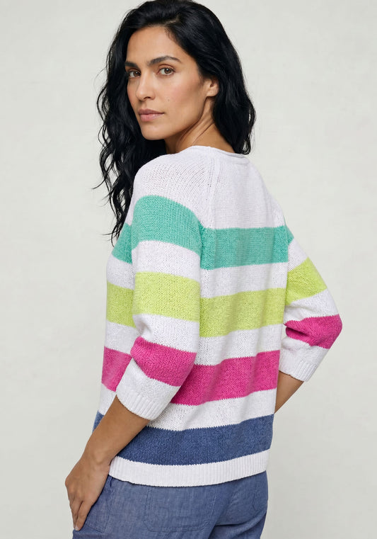 Stripe Tape Yarn Sweater