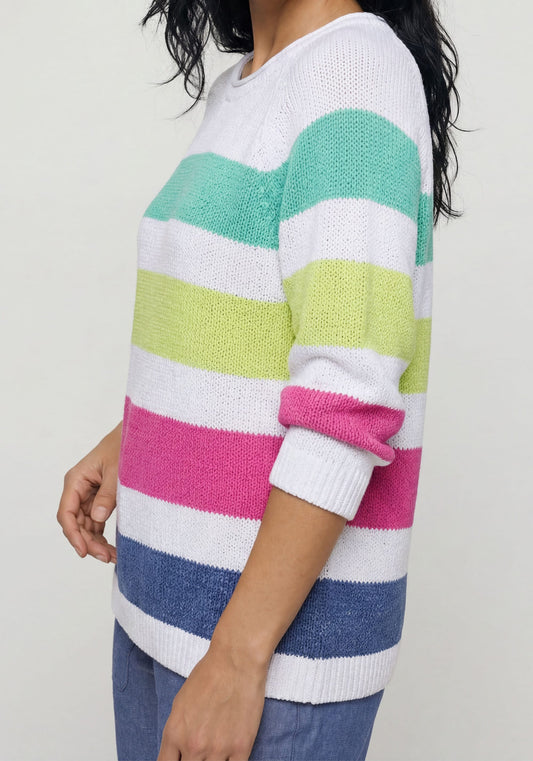 Stripe Tape Yarn Sweater