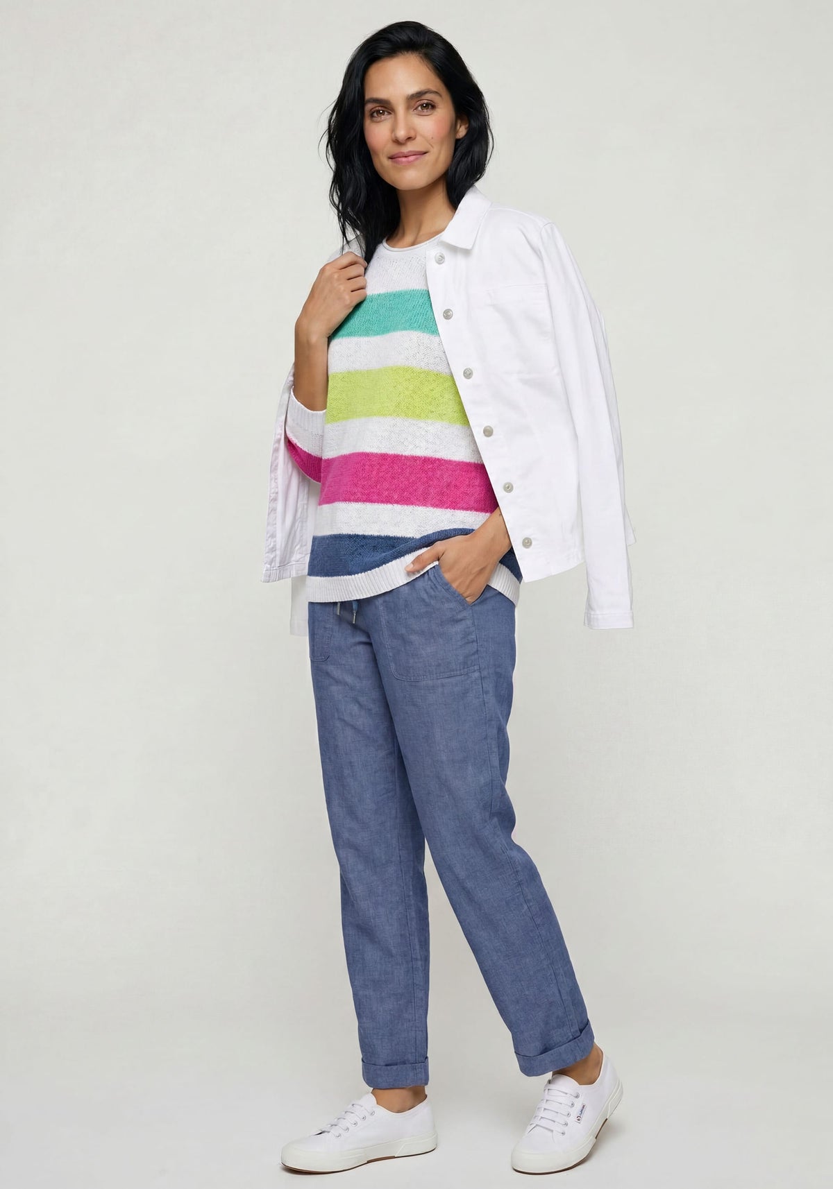 Pull en fil rayé