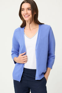 Solid V-Neck Cardigan