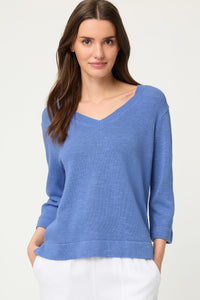 Solid V-Neck Sweater