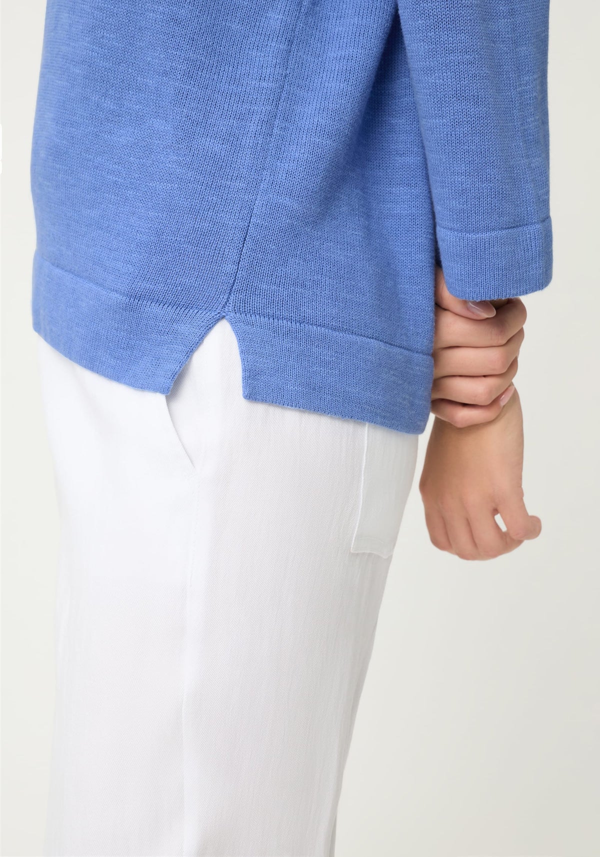 Solid V-Neck Sweater