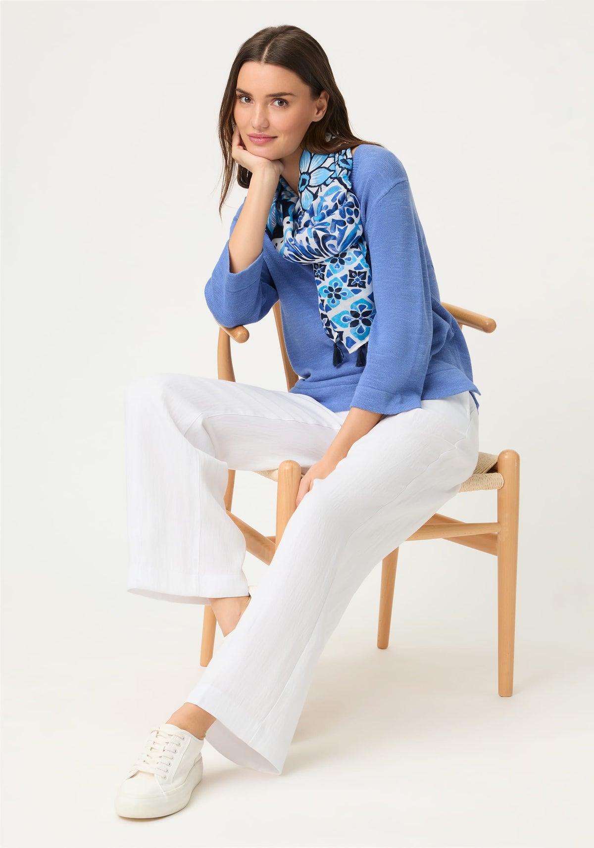 Solid V-Neck Sweater