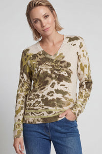 Abstract Floral Sweater